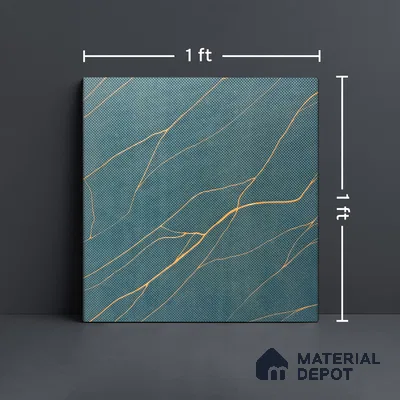 TL 02147 D Ocean Azul Pattern 4 12 x 12 inch Matte Finish Ceramic Floor Tile - 6 mm (Sample)