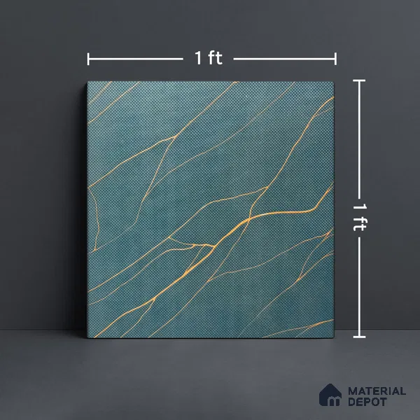 TL 02147 D Ocean Azul Pattern 4 12 x 12 inch Matte Finish Ceramic Floor Tile - 6 mm (Sample)