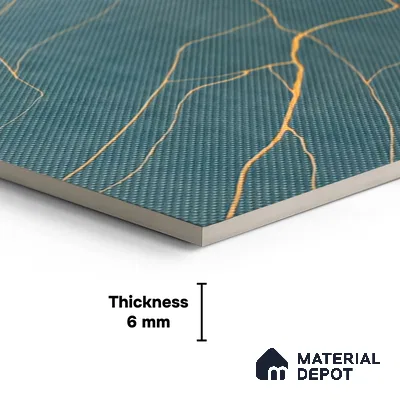 TL 02147 D Ocean Azul Pattern 4 12 x 12 inch Matte Finish Ceramic Floor Tile - 6 mm (Sample)