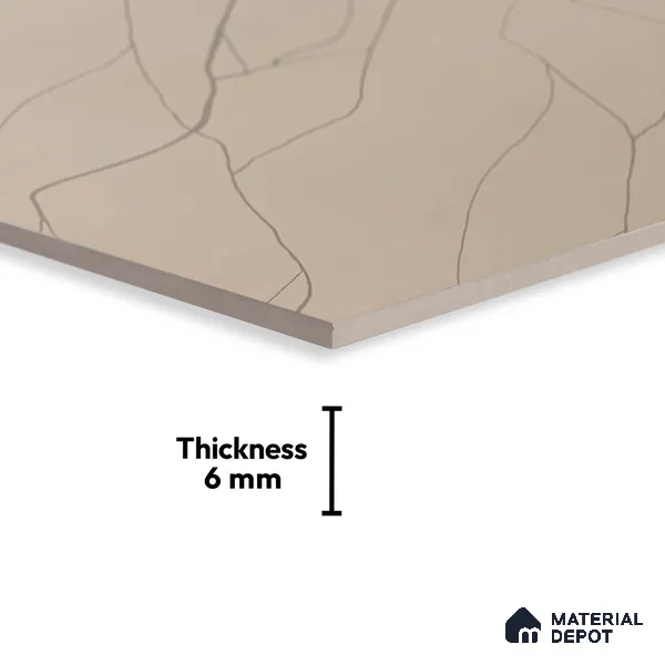 TL 02147 A Snow White Pattern 1 18 x 12 inch Glossy Finish Ceramic Wall Tile - 6 mm (Sample)