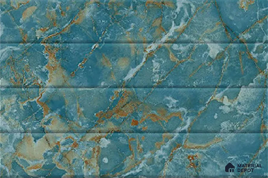 TL 01901 C Navy Blue Dark 18 x 12 inch Glossy Finish Ceramic Wall Tile - 6 mm