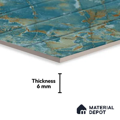 TL 01901 C Navy Blue Dark 18 x 12 inch Glossy Finish Ceramic Wall Tile - 6 mm
