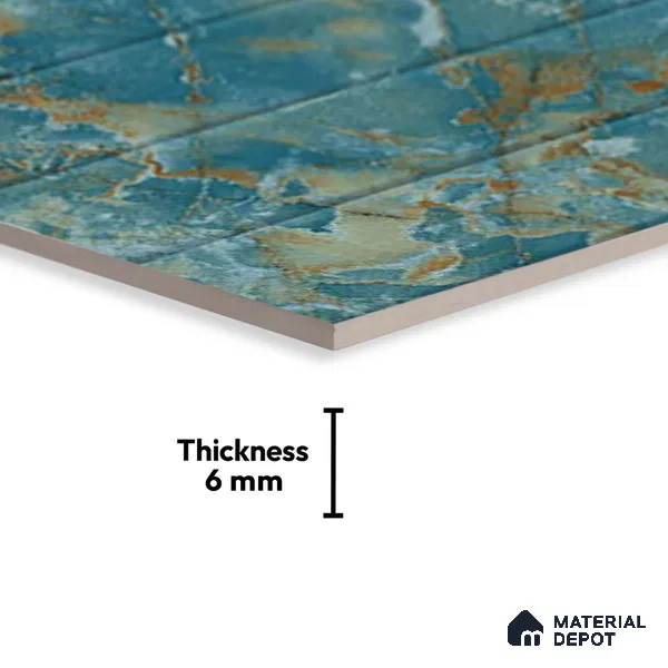 TL 01901 C Navy Blue Dark 18 x 12 inch Glossy Finish Ceramic Wall Tile - 6 mm