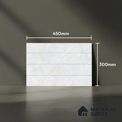 TL 01901 A Snowflake Light 18 x 12 inch Glossy Finish Ceramic Wall Tile - 6 mm