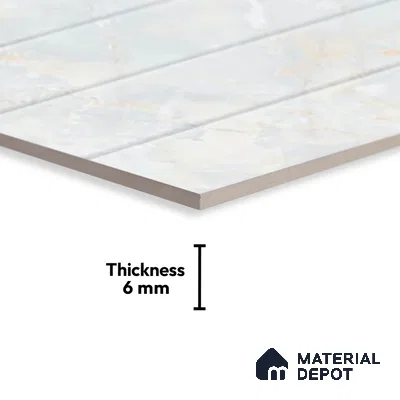 TL 01901 A Snowflake Light 18 x 12 inch Glossy Finish Ceramic Wall Tile - 6 mm