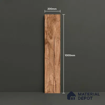 TL 02325 Cocoa Brown 1000 x 200 mm Matte Finish Porcelain Wall & Floor Tile - 9 mm | 2-3 mm Spacer is Mandatory (Sample)
