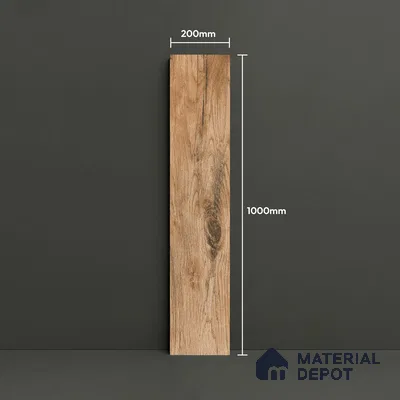TL 02324 Coffee Brown 1000 x 200 mm Matte Finish Porcelain Wall & Floor Tile - 9 mm | 2-3 mm Spacer is Mandatory (Sample)