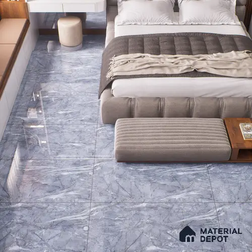 Budget Friendly Marble Floor & Wall Tile Value For Money TL 05590 Blue Sorrento 4 ft x 2 ft - Vitrified Glossy Finish -9 mm | 4 Random Design | Suitable for Living Room, Bedroom & Bathroom