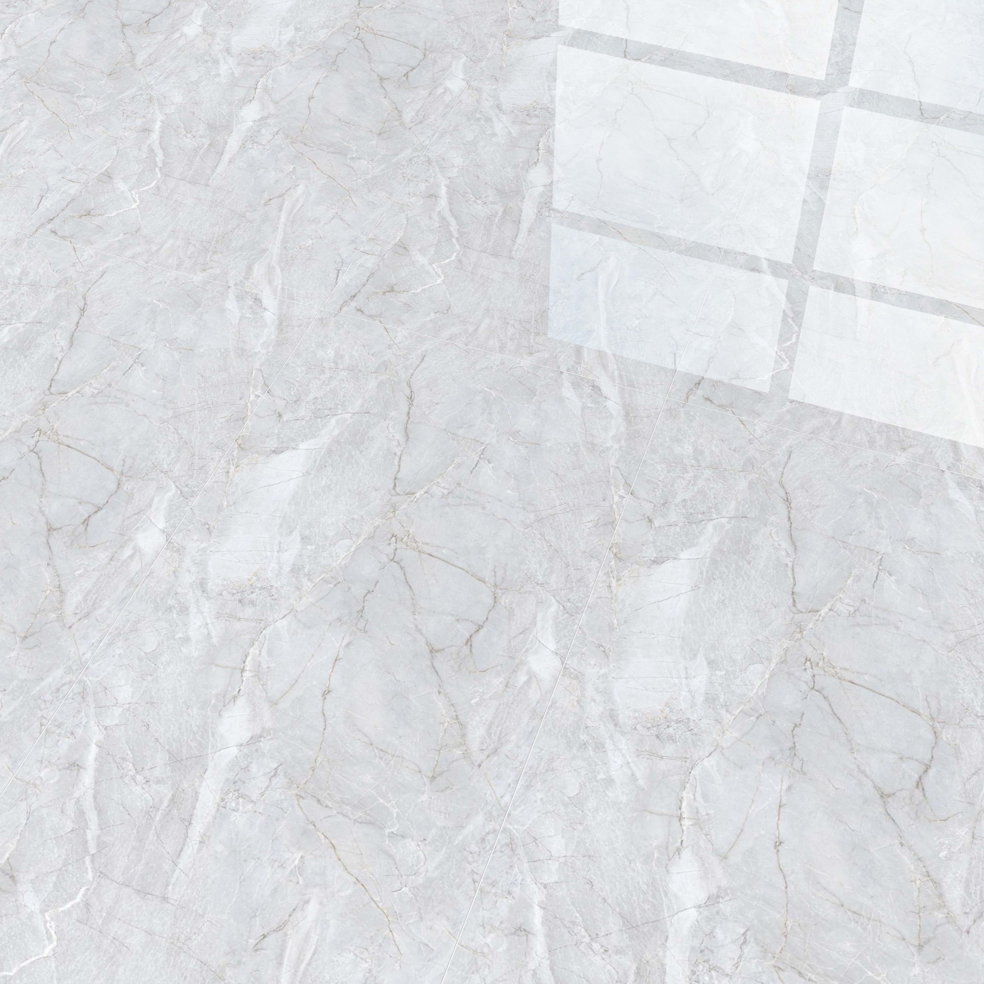 Budget Friendly Marble Floor & Wall Tile Value For Money TL 05591 White Sorrento 4 ft x 2 ft - Vitrified Glossy Finish -9 mm | 4 Random Design | Suitable for Living Room, Bedroom & Bathroom