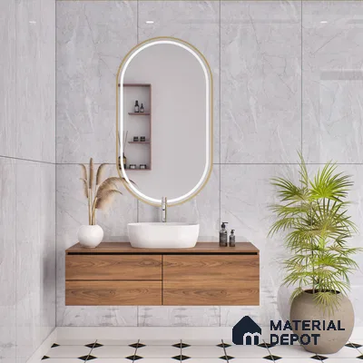 Budget Friendly Marble Floor & Wall Tile Value For Money TL 05591 White Sorrento 4 ft x 2 ft - Vitrified Glossy Finish -9 mm | 4 Random Design | Suitable for Living Room, Bedroom & Bathroom