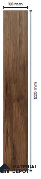 Auburn Chestnut Matte Finish 4 ft x 7 inch - 5 mm SPC Flooring | SP 00093 | 15-Year Warranty Click-Lock DIY Installation | Suitable For Kitchen, Living Room & Bedroom