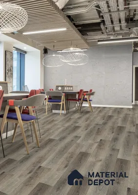 Umber Grey-Brown Matte Finish 4 ft x 7 inch - 5 mm SPC Flooring | SP 00102 | 15-Year Warranty Click-Lock DIY Installation | Suitable For Kitchen, Living Room & Bedroom