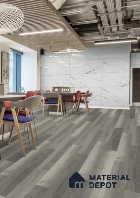 Driftwood Grey Matte Finish 4 ft x 7 inch - 5 mm SPC Flooring | SP 00107 | 15-Year Warranty Click-Lock DIY Installation | Suitable For Kitchen, Living Room & Bedroom