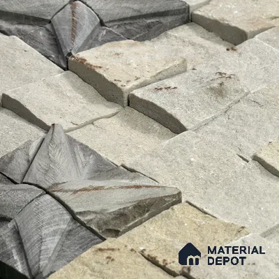 WL 00127 Sparkel Star 300 x 300 mm Natural Stone Wall Cladding |  Stone is a Natural Product, Please Expect Variation in Shades