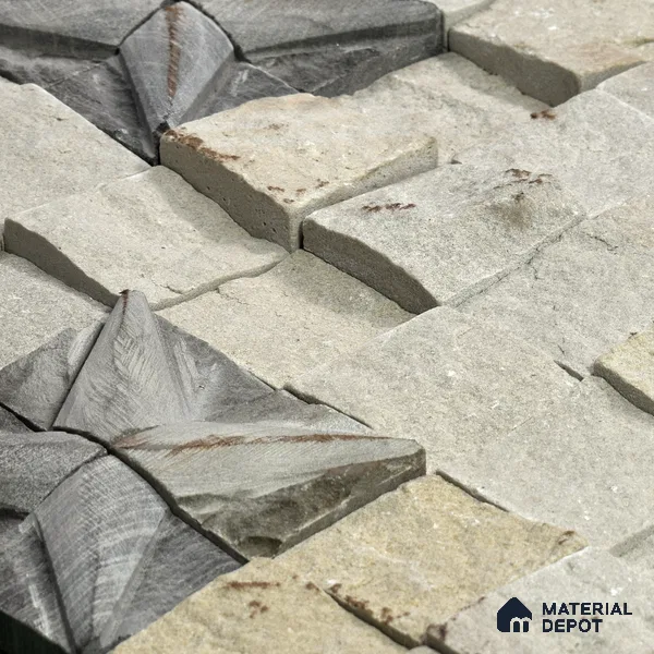 WL 00127 Sparkel Star 300 x 300 mm Natural Stone Wall Cladding |  Stone is a Natural Product, Please Expect Variation in Shades