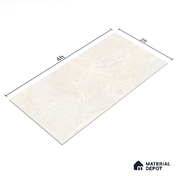 TL 01015 Spider Beige 1200x600 mm Glossy Finish Vitrified Wall & Floor Tile - 9 mm (Sample)