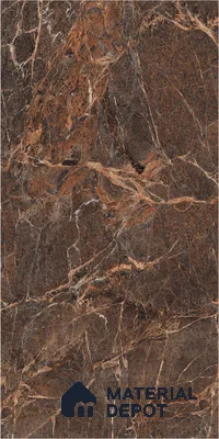 TL 01016 Spider Brown 1200x600 mm High Gloss Finish Vitrified Wall & Floor Tile - 9 mm