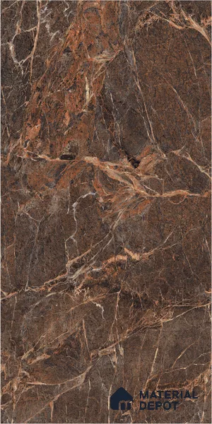 TL 01016 Spider Brown 1200x600 mm High Gloss Finish Vitrified Wall & Floor Tile - 9 mm