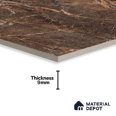 TL 01016 Spider Brown 1200x600 mm High Gloss Finish Vitrified Wall & Floor Tile - 9 mm