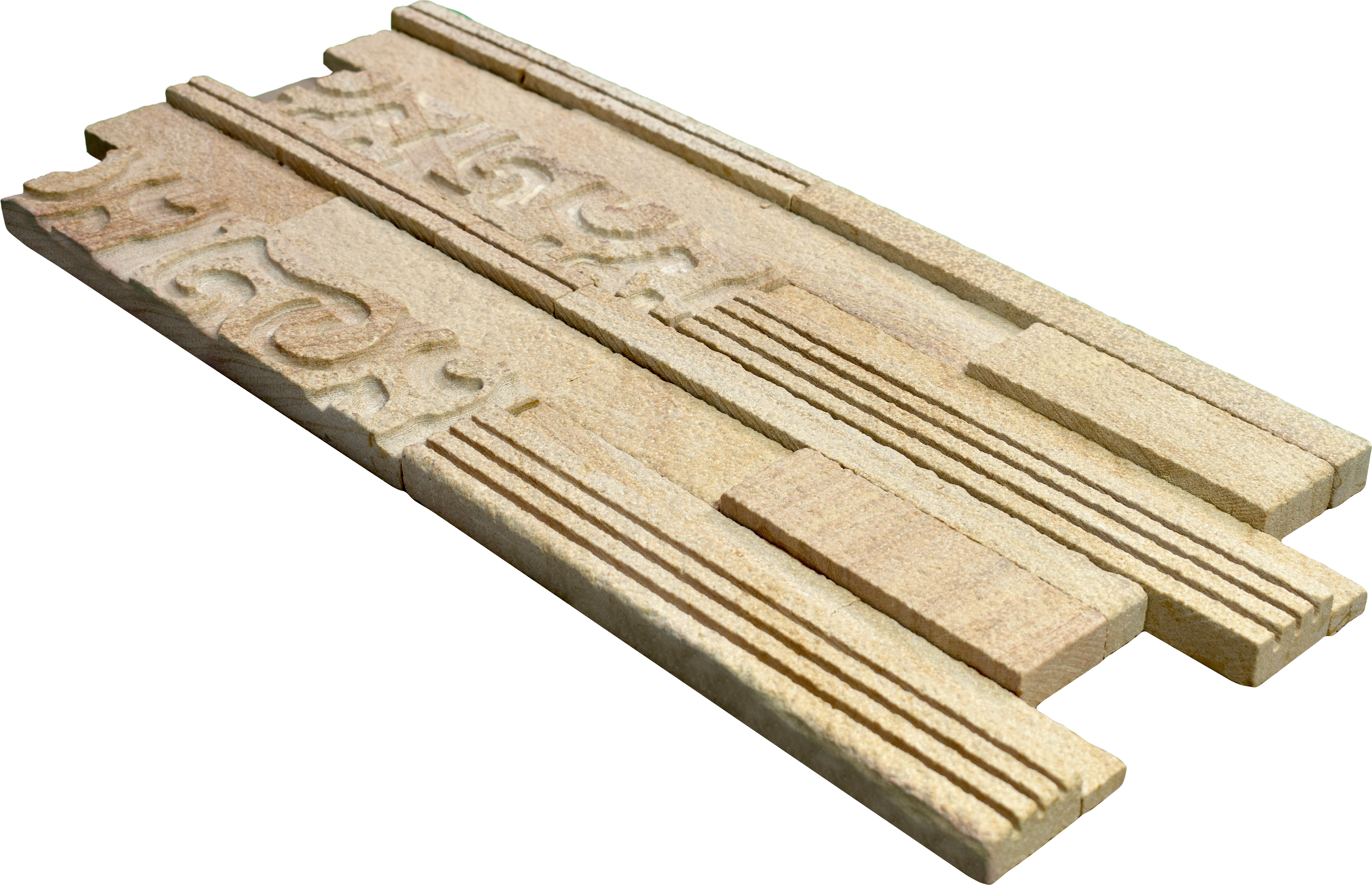 WL 00131 Spiral Oak 600 x 150 mm Natural Stone Wall Cladding
