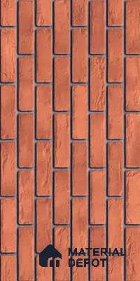 Brick Stone Wall Tile TL 06125 B Cinder Block Rosso 4 ft x 2 ft Vitrified Punch Matte Finish - 9 mm | 4 Random Design | Suitable For Living Room, Bedroom, Bathroom, Kitchen