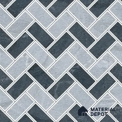 Budget Friendly Stacked Stone Look Value for Money Parking Prismor Floor Tile 16 x 16 inch | TL 06251 | Vitrified Matte Finish Tile - 12 mm | Suitable For Parking, Outdoor, Balcony & Terrace | Pattern Alignment May Vary | 2-3 mm Spacer is Mandatory