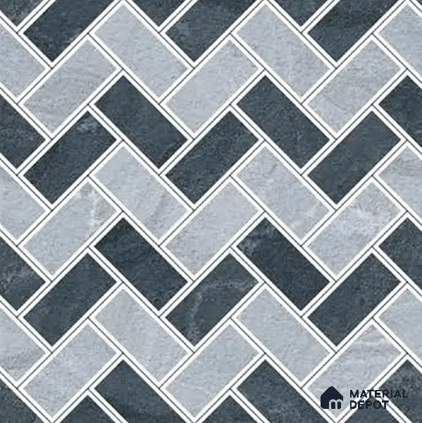 Budget Friendly Stacked Stone Look Value for Money Parking Prismor Floor Tile 16 x 16 inch | TL 06251 | Vitrified Matte Finish Tile - 12 mm | Suitable For Parking, Outdoor, Balcony & Terrace | Pattern Alignment May Vary | 2-3 mm Spacer is Mandatory