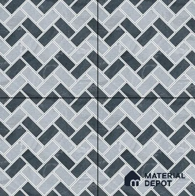 Budget Friendly Stacked Stone Look Value for Money Parking Prismor Floor Tile 16 x 16 inch | TL 06251 | Vitrified Matte Finish Tile - 12 mm | Suitable For Parking, Outdoor, Balcony & Terrace | Pattern Alignment May Vary | 2-3 mm Spacer is Mandatory