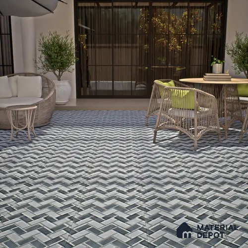Budget Friendly Stacked Stone Look Value for Money Parking Prismor Floor Tile 16 x 16 inch | TL 06251 | Vitrified Matte Finish Tile - 12 mm | Suitable For Parking, Outdoor, Balcony & Terrace | Pattern Alignment May Vary | 2-3 mm Spacer is Mandatory