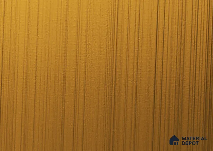 Stainless Steel T Profile Gold Hairline Matte Finish Edgeline PM 00293 P | 10 ft (3 mtr) x 12 mm x 0.6 mm | Adhesive Type Installation | Suitable for Floor & Walls
