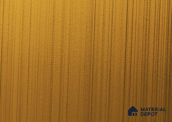 Stainless Steel T Profile Gold Hairline Matte Finish Edgeline PM 00293 S | 10 ft (3 mtr) x 6 mm x 0.6 mm | Adhesive Type Installation | Suitable for Floor & Walls