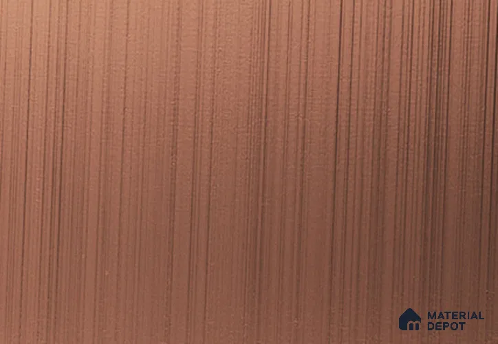 Stainless Steel T Profile Rose Gold Hairline Matte Finish Edgeline PM 00293 AB | 10 ft (3 mtr) x 25 mm x 0.6 mm | Adhesive Type Installation | Suitable for Floor & Walls