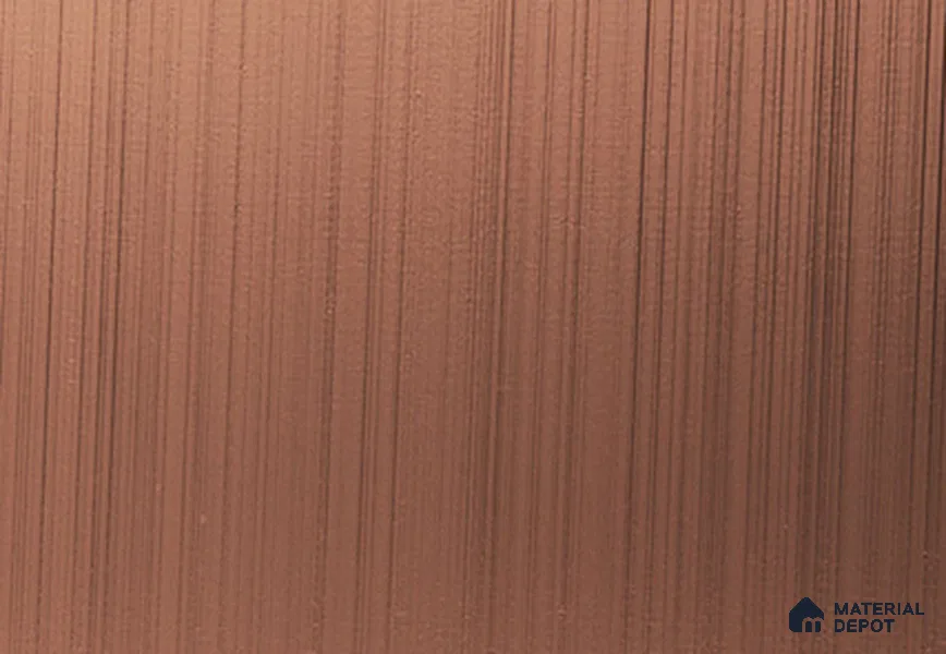 Stainless Steel U Profile Rose Gold Hairline Matte Finish Edgeline PM 00294 K | 10 ft (3 mtr) x 12 mm x 0.6 mm | Adhesive Type Installation | Suitable for Floor & Walls