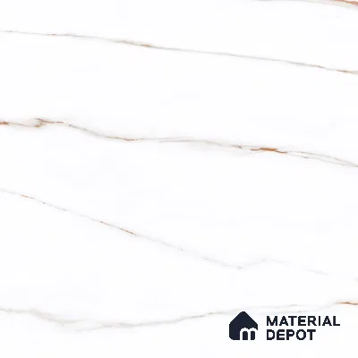 Large Format Marble Floor Tile TL 04408 Statuario Berlin Glossy Finish Vitrified Colorbody Tile - 15 mm | Suitable for Living Room, Bedroom, Office | Adhesive and Spacers Must be Used During Installation