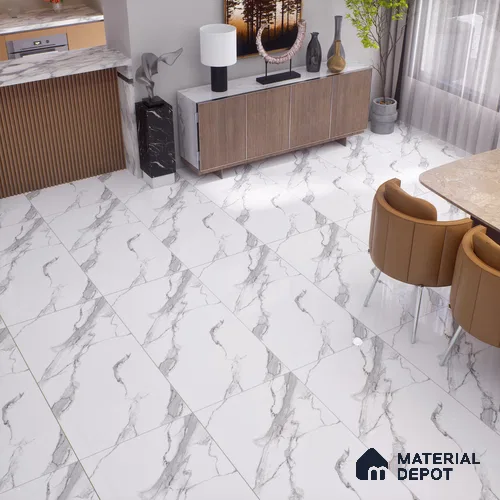 TL 01017 Statuario Classic 1200x600 mm High Gloss Finish Vitrified Wall & Floor Tile - 9 mm