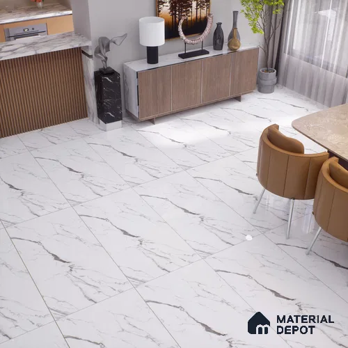 TL 00960 Statuario Oset 1200x600 mm Glossy Finish Vitrified Wall & Floor Tile - 9 mm