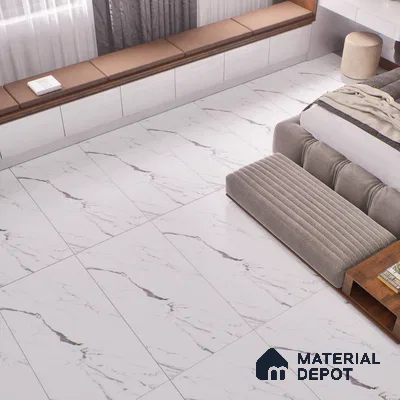 TL 00960 Statuario Oset 1200x600 mm Glossy Finish Vitrified Wall & Floor Tile - 9 mm (Sample)