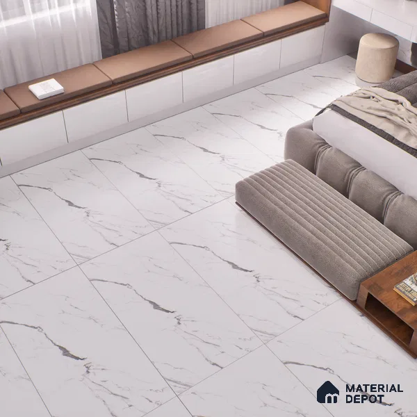 TL 00960 Statuario Oset 1200x600 mm Glossy Finish Vitrified Wall & Floor Tile - 9 mm (Sample)
