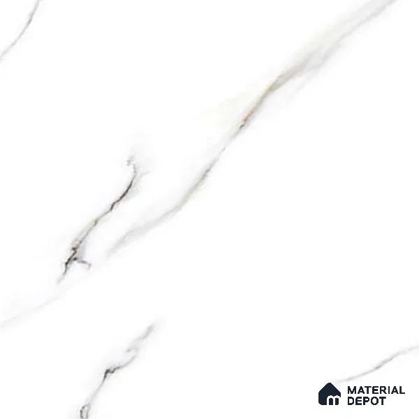 Marble Floor & Wall Tile TL 02218 Statuario White 4 ft x 2 ft Glossy Finish Vitrified Tile - 9 mm (Random 3)