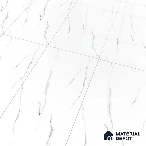 Marble Floor & Wall Tile TL 02218 Statuario White 4 ft x 2 ft Glossy Finish Vitrified Tile - 9 mm (Random 3)