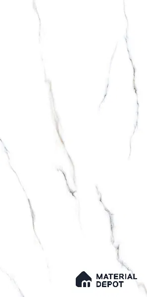 Marble Floor & Wall Tile TL 02218 Statuario White 4 ft x 2 ft Glossy Finish Vitrified Tile - 9 mm (Random 3)