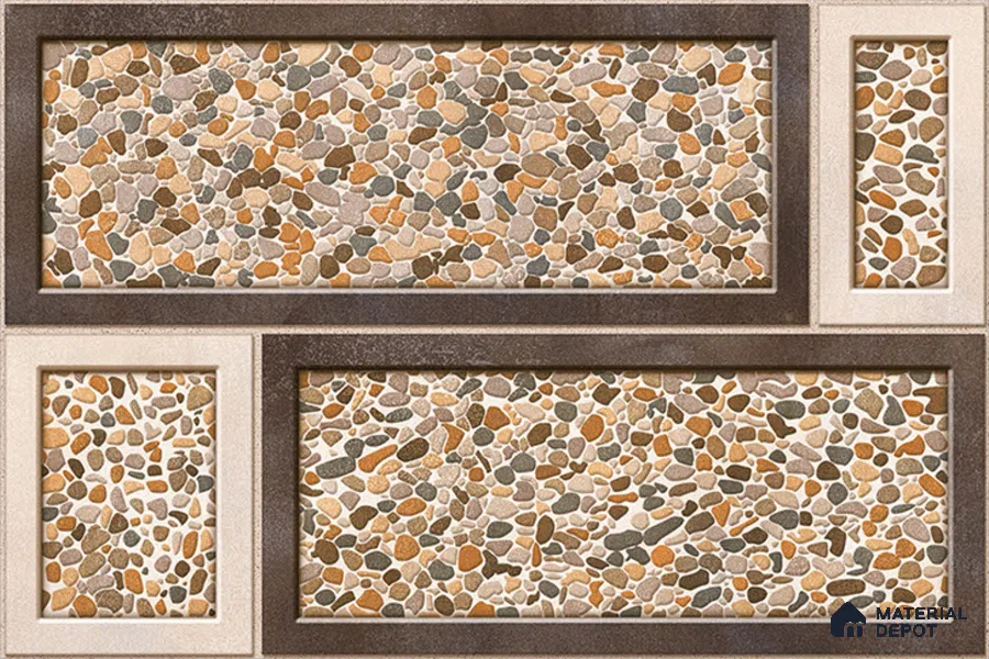 TL 05782 Stone Brown 450x300 mm Glossy Finish Ceramic Wall Tile - 7 mm