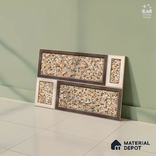 TL 05782 Stone Brown 450x300 mm Glossy Finish Ceramic Wall Tile - 7 mm