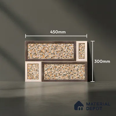 TL 05782 Stone Brown 450x300 mm Glossy Finish Ceramic Wall Tile - 7 mm