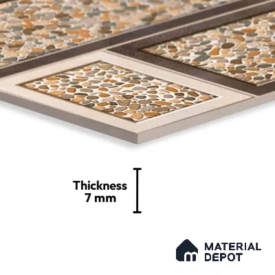 TL 05782 Stone Brown 450x300 mm Glossy Finish Ceramic Wall Tile - 7 mm