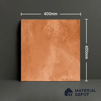 Stone Floor Tile TL 05080 Earthen Slate Terracotta Brown 16 x 16 inch Vitrified Matte Finish - 12 mm | Random Design |Suitable for Parking, Balcony, Courtyard, Patio, Terrace (Sample)