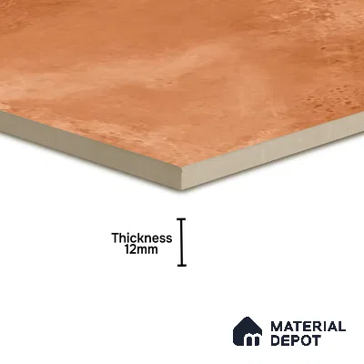 Stone Floor Tile TL 05080 Earthen Slate Terracotta Brown 16 x 16 inch Vitrified Matte Finish - 12 mm | Random Design |Suitable for Parking, Balcony, Courtyard, Patio, Terrace (Sample)