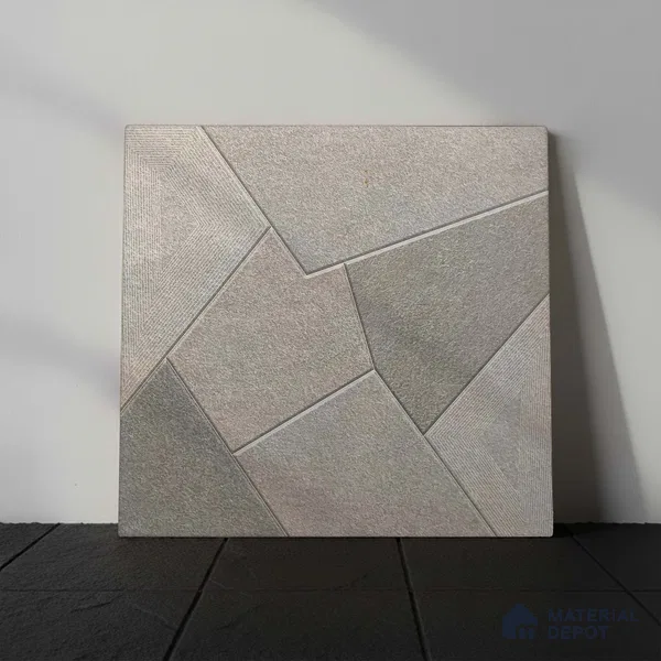 Stone Floor Tile TL 05359 Strada Bionite Grigio 2 ft x 2 ft Vitrified Punch Matte Finish - 12 mm | Suitable for Parking, Balcony, Courtyard, Patio, Terrace (Sample)