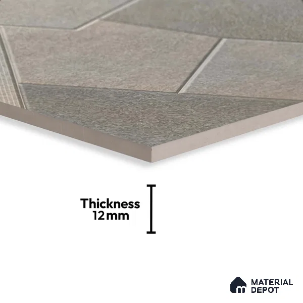 Stone Floor Tile TL 05359 Strada Bionite Grigio 2 ft x 2 ft Vitrified Punch Matte Finish - 12 mm | Suitable for Parking, Balcony, Courtyard, Patio, Terrace (Sample)