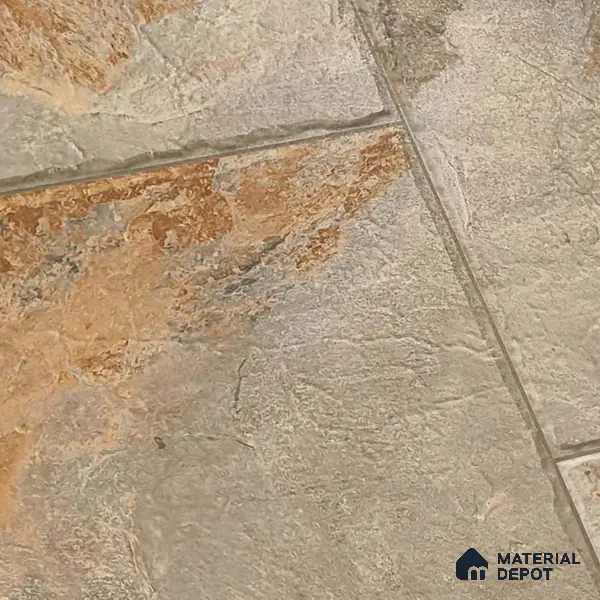 Stone Floor Tile TL 05360 Strada Bowen Bush 2 ft x 2 ft Vitrified Punch Matte Finish - 12 mm | Suitable for Parking, Balcony, Courtyard, Patio, Terrace
